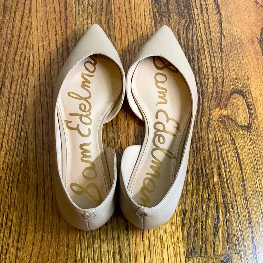 Sam Edelman Tan Leather Pointed Flats 7.5